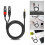 3.5mm to 3Pin Double Female Shielding Cable for Auditory Device Connection 5m 2