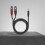 3.5mm to 3Pin Double Female Shielding Cable for Auditory Device Connection 5m 9