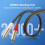 Unbalanced 2RCA Subwoofer Cable Adapter Line for Car  HiFi Systems 1m 6