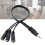 Standard 3.5mm Microphone Connection Cord Wire Splitter Adapter Cabel Wire 30cm 7