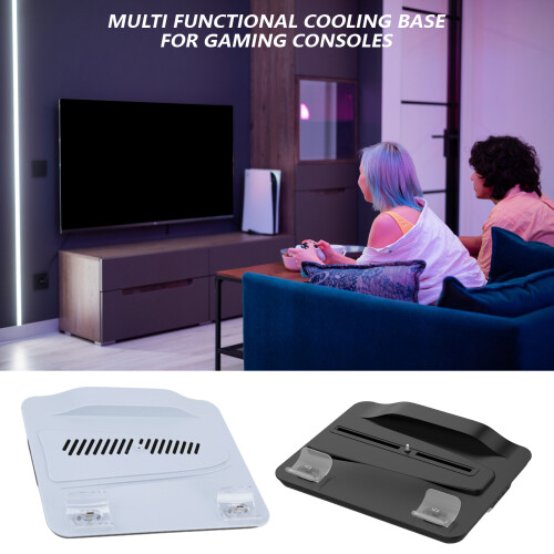 Multifunctional Cooling Stand with Two Controller Charging and LED Display White 2