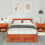 VidaXL vidaXL Bed Frame with Headboard Wax Brown 135 x 190 cm Solid Pine Wood 2