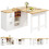 (White, MDF) 3-Drawer Sideboard with Wine & Snack Rack 8
