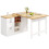 (White, MDF) 3-Drawer Sideboard with Wine & Snack Rack 9