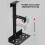 Metal Hanging PC Stand Dustproof Elevates Computer Organization Space Black Normal model 8