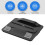 Vertical Cooling Stand with Cooling Fan and Controller Charging Slots LED Black 8