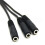 Standard 3.5mm Microphone Connection Cord Wire Splitter Adapter Cabel Wire 30cm 4