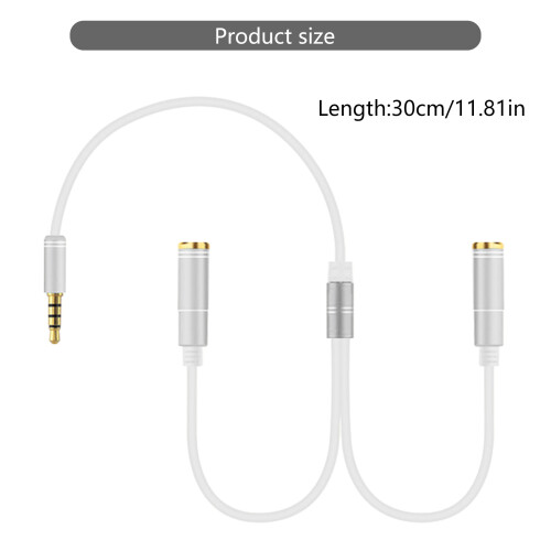 Sound Sharing Line 3.5mm  Sound Splitter with Device Control Feature 300mm 2