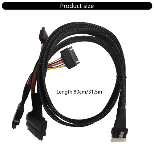 Durability SFF8654(8i) to 2SFF-8639 NVME Data Cable Adapter Cable for Works 2