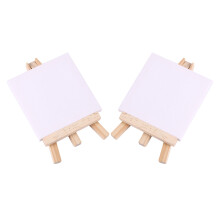 24Set Artists 5 Inch  Easel +3 Inch X3 Inch  Canvas Set Painting  DIY Drawing Small Table Easel Gift