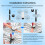 8pcs Low Noise Drones Propellers For Flip Models Improved Efficiency Blue 8