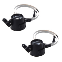2X Illuminated 15X Magnifier / LED Eye Loupe for Repairing Clocks Watches Gems
