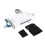Multiple Connectors USB to SDTF Card Reader for PC Laptop Smartphone Compatibility White 7
