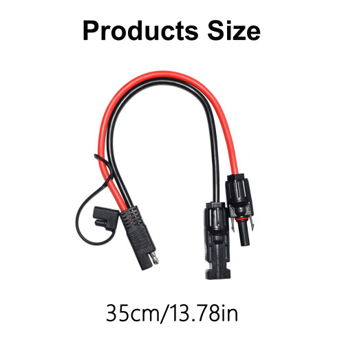 Heavy Duty SAE to Adapter Cable for Safe and Secure Solar Power Applications 1