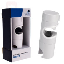 Croydex 18-25mm Adjustable Push on Universal Shower Head Raiser Rail Holder UK
