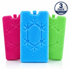 3PC Freezer Blocks Reusable Ice Packs Cooler for Travel, Picnic, Lunch Box