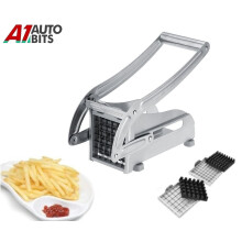 Potato Chipper Chip Chopper Cutter Slicer Maker & 2 Steel Edges French Fries