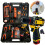 128x 2 Battery Cordless Drill Combi Driver High Power Electric Screwdriver Set 1