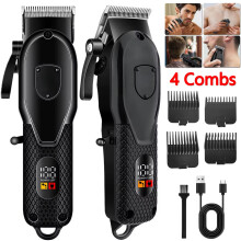 Professional Hair Clippers Cordless Trimmer for Men Barber Hair Trimmer with LCD