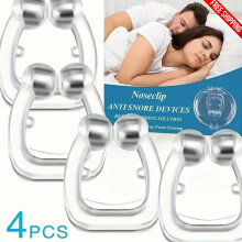 4pcs Silicone Magnetic Anti-Snoring Nose Clip Sleep Aid Device for Snore Stopper