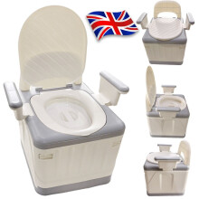 Adjustable Commode Chair Seat Portable Bedside Toilet Mobility Aid With Armrests