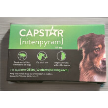 Capstar Dog Flea Treatment Tablets Kills Fleas Fast 11mg 57mg - 6 Tablets