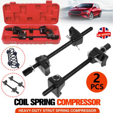 2PCS Car Coil Spring Compressor Heavy Duty Tool Suspension Clamp Kit With Case