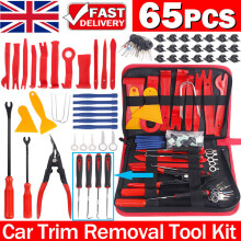65Pcs Car Trim Removal Pry Tool Set Molding Panel Door Dash Interior Clip Kit UK