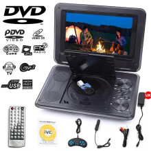 New Portable DVD Player with 9" Large HD Swivel Screen Rechargeable with Remote