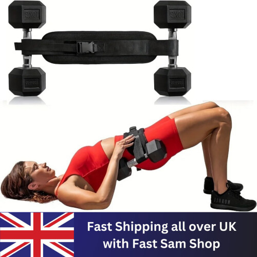 Hip Thrust Fitness Booty Belt Dumbbell Training Workout Gym Exercise Training UK