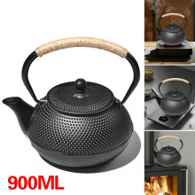 Cast Iron Teapot & Warmer Kettle Tea Pot Tetsubin Premium 900ml/6cup A