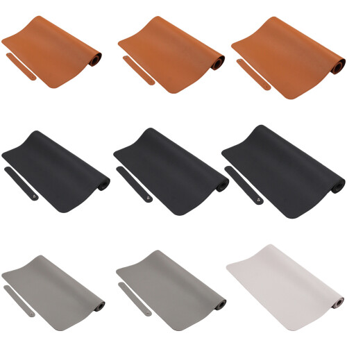 Large Leather Desk Pad Writing Mats Keyboard Mats Mouse Desktop Protector Black 60x30 1