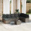 VidaXL vidaXL Gartensofa-set 9 stk. Schwarz Poly Rattan 1