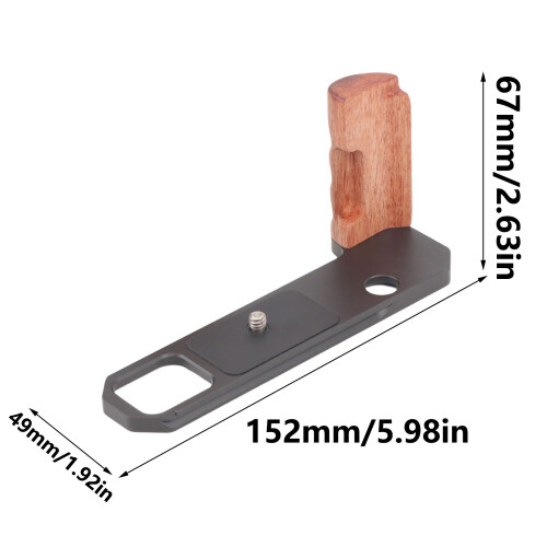 Wood L Hand Grip for F 2 Camera Base Plate Quick Release Support Holder White 2