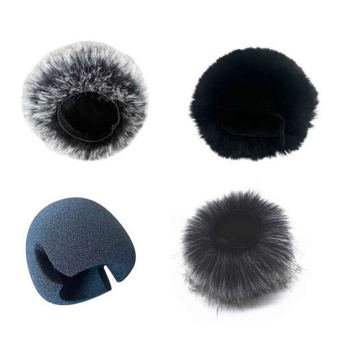 Filter Microphone Windshield for ZOOM H4essential Portable Recorder Wind Black and white 2
