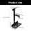 PC Case Holder Adjustable Metal Under Desk CPU Holder Bracket For Home White Normal model 2