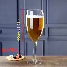 (2000ML) Großes, elegantes Glas für Hochzeiten, Partys, Feiertage – wiederverwendbare Weingläser für Veranstaltungen,