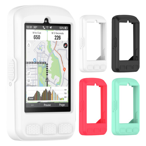 Flexible Protective Case Encasement Guard For ELEMNT Cycling Computer Shockproof White 2