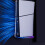 Stand for Game Console with Double Controller Storage Bracket and Light 7