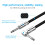 Right Angle Guitar Cabl Double Shielded Coppered Conductors Flexible Wire Black 10M 6