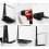 Stand for Game Console with Double Controller Storage Bracket and Light 9