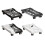 Solid Desktop Computer Tower Stand for Improved Workspaces Comfort PC Black and white 2