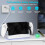 Charging Station Stand with Light and Indicator Light Fast Charging Holder White 8