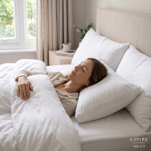 (2X) Neck Support Firm Deluxe Pillows 50cmx75cm | Hotel Quality Pain Relief Pillow Pair