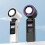 Portable Handheld Fan Adjustable Speed Cooling Fan Foldable High Speed Fan Silver white 7