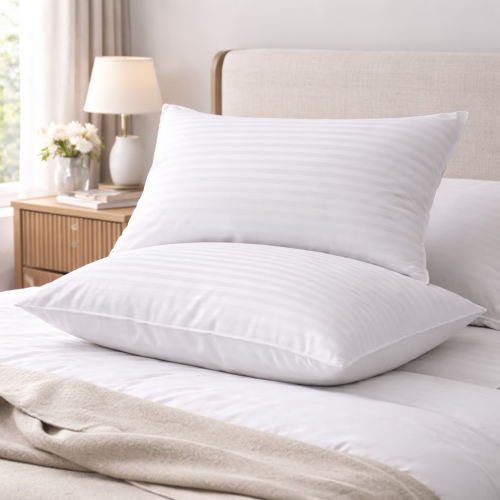 Imperial Rooms Stripe Design Pillow Pair Hotel Quality, Pack of 2 1