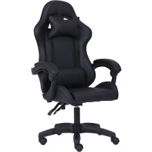 Millhouse Sport Desk Chair, Adjustable Office Gaming Racing Chair with Lumbar and Head Pillow, X3577 - Black-Blk