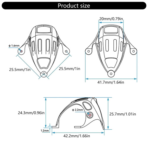 Premium Drones Canopy Frame For O4 Drones Fine Workmanship Enhances Stability Blue