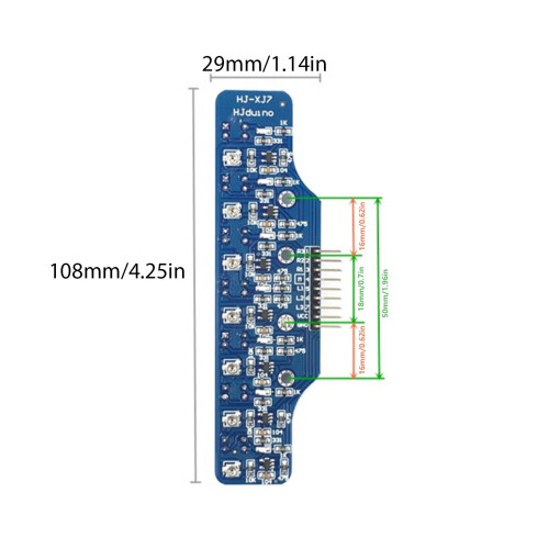 7 Channel Line Trackings Sensors Module for Robotics, STEM Learning Automation 1