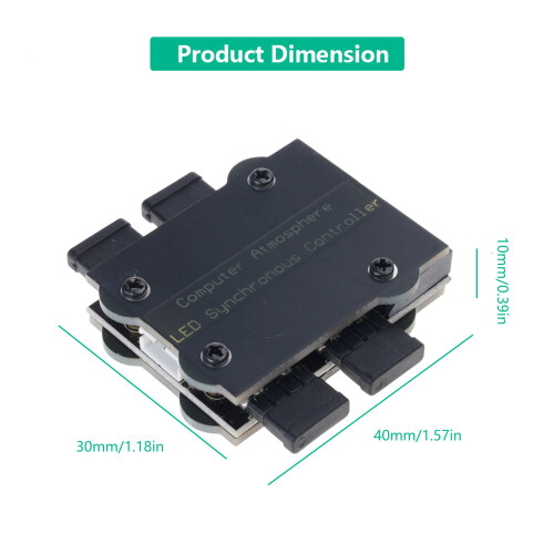 5V ARGB LED Splitter Atmosphere Light Synchronization Controller with USB2.0 9Pin 1